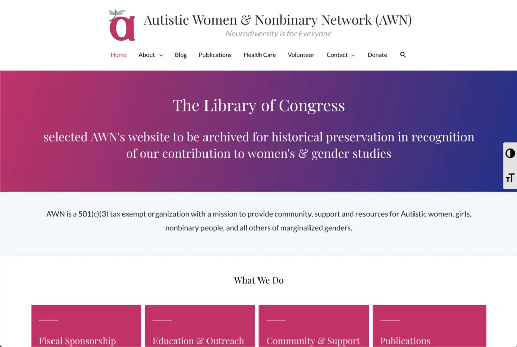 Autistic Women & Nonbinary Network (AWN)